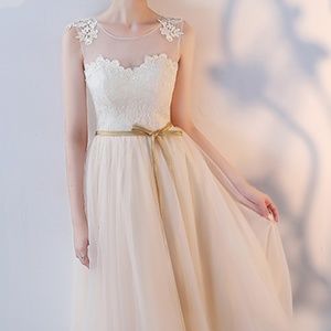 Elegant Wedding or Party Dress in Champagne- NWT
